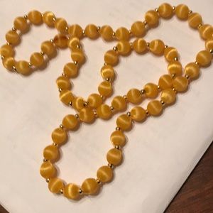 Vintage Gold Fabric Necklace